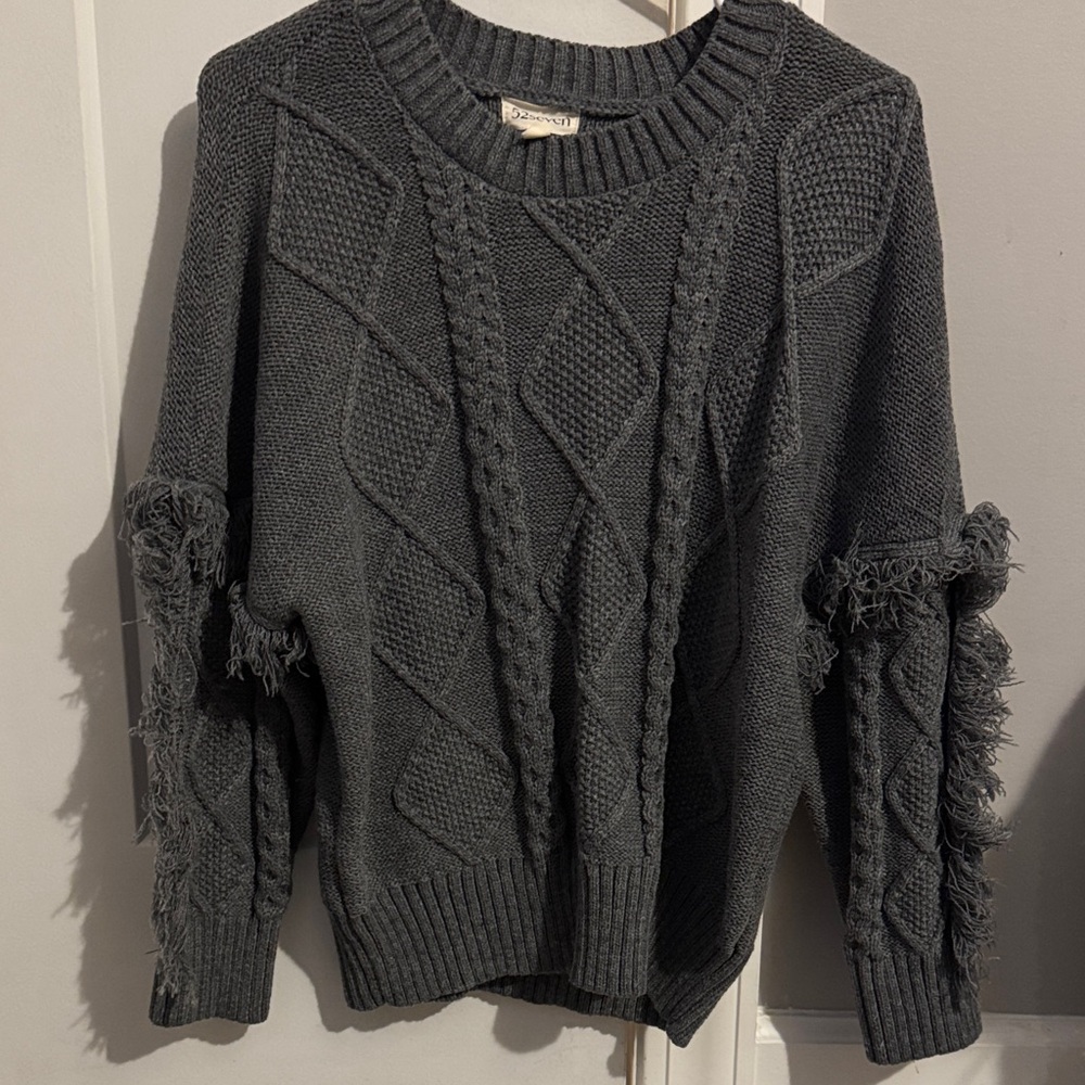 Elegant Charcoal Knit Sweater